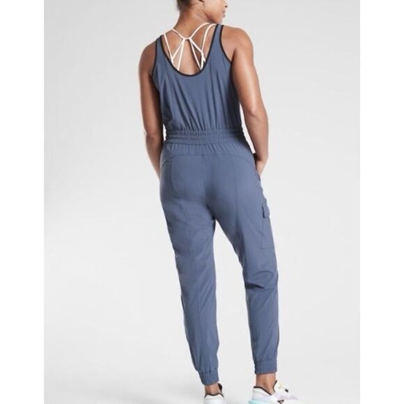 Women’s Athleta Unbound Jumpsuit Joggers Size S Zip Pockets EC - Picture 5 of 7